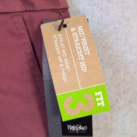 Mossimo Mid Waist Straight Hip Chino Capris Burning Rose Women's Size 12 NWT - Picture 3 of 4